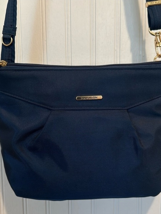Travelon Handbags - Travelon Crossbody Navy blue Gold Hardware